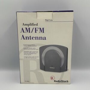 Radio Shack Amplified‎ Indoor AM/FM Antenna 150-1859 Adjustable Gain Control